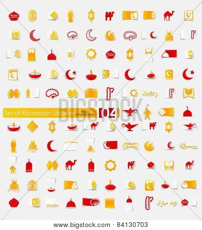 Set of ramadan stickers