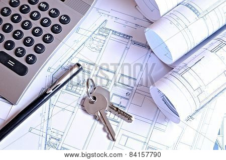 Keys Delivery Of Housing Top View