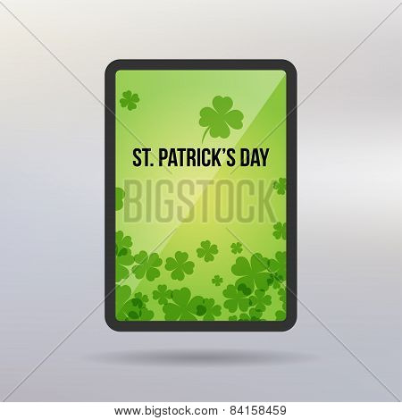 Saint Patrick Day tablet vector background