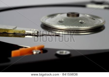 Disassembled Hard Drive, Close-up