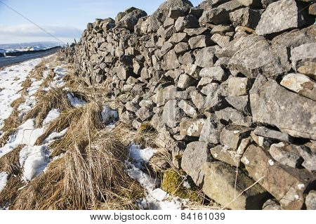 Dry Stone Wall In The English Countryside