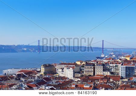 25th of April Bridge in the Lisbon