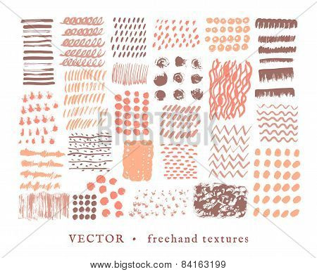Set creative freehand textures.