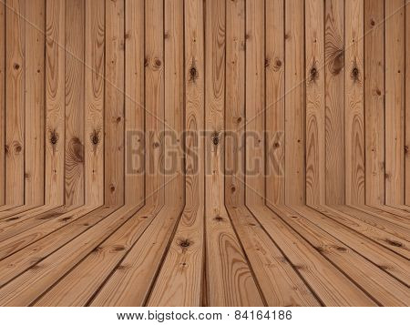 wood flooring and wall