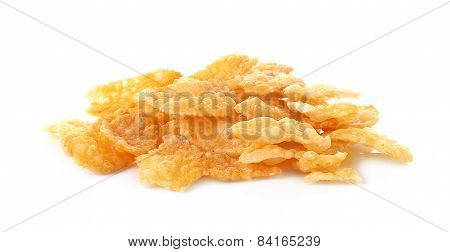 Corn Flakes, Cornflakes Isolated On White Background