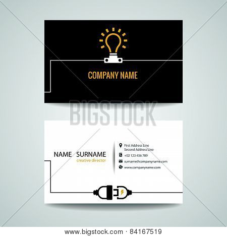 lamp connect card for business and engineer electric power