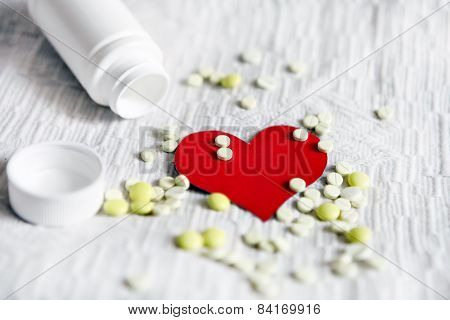 Heart Shape With The Pills