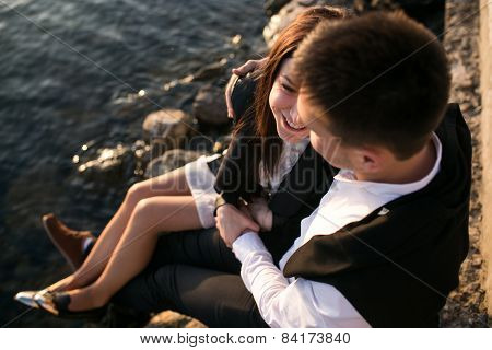 Couple Haveing Fun In The City