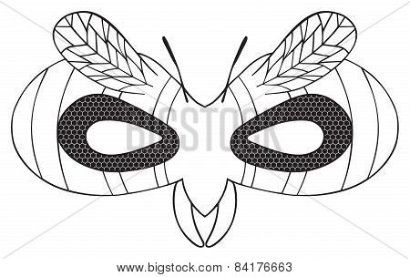 Happy Holiday - Mask Of Striped Wasp With Black Eyes