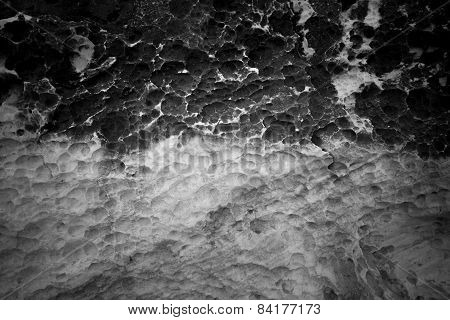 black and white rock texture closeup background