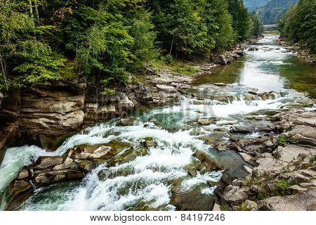 river, mountain, forest, air, landscape, nature, Ukraine