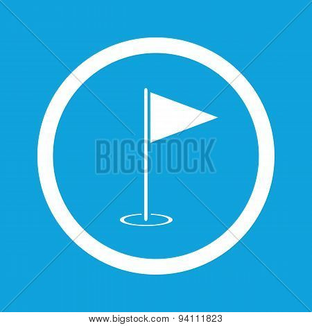 Flagstick sign icon