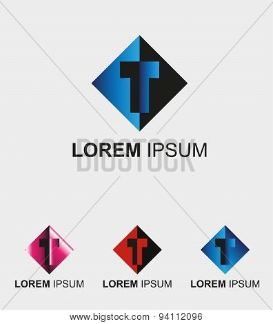 Letter T logo. Letter T alphabet logo - T icon