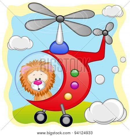 Lion In Helicopter