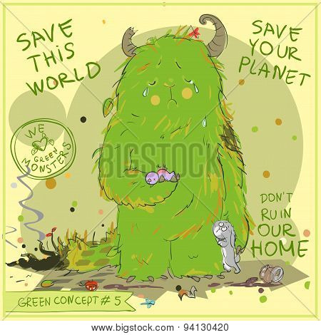 Green Concept 5 - Hand drawn series.