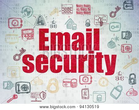 Security concept: Email Security on Digital Paper background
