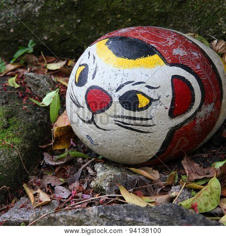 Stone Cat In Onomichi
