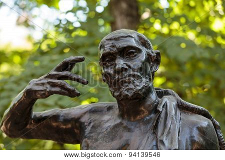 PARIS, FRANCE - SEPTEMBER 12, 2014: Statue in Rodin Museum in Paris
