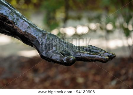 PARIS, FRANCE - SEPTEMBER 12, 2014: Statue in Rodin Museum in Paris