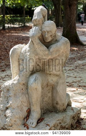 PARIS, FRANCE - SEPTEMBER 12, 2014: Statue in Rodin Museum in Paris