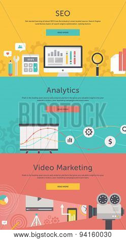 Seo Optimization, Web Analytics, Video Marketing