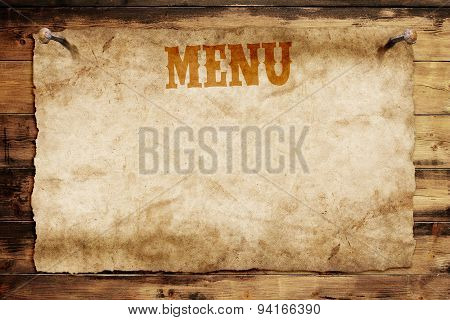menu card