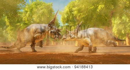 Diabloceratops Dinosaur Fight