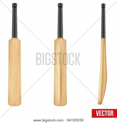 Traditional wood cricket bats