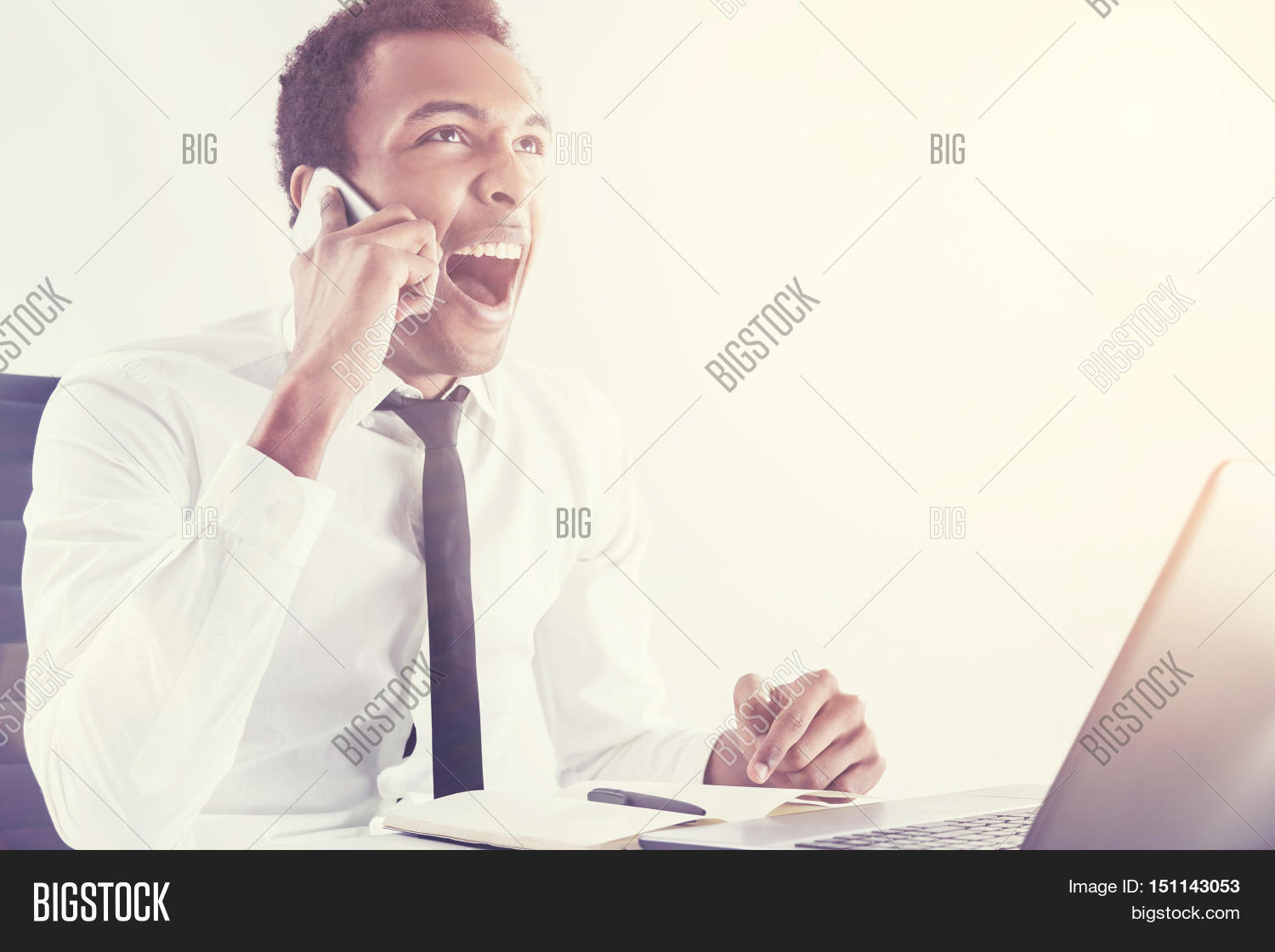 Get Wallpaper Black Man Shouting On Image Photo Free Trial Bigstock For Android