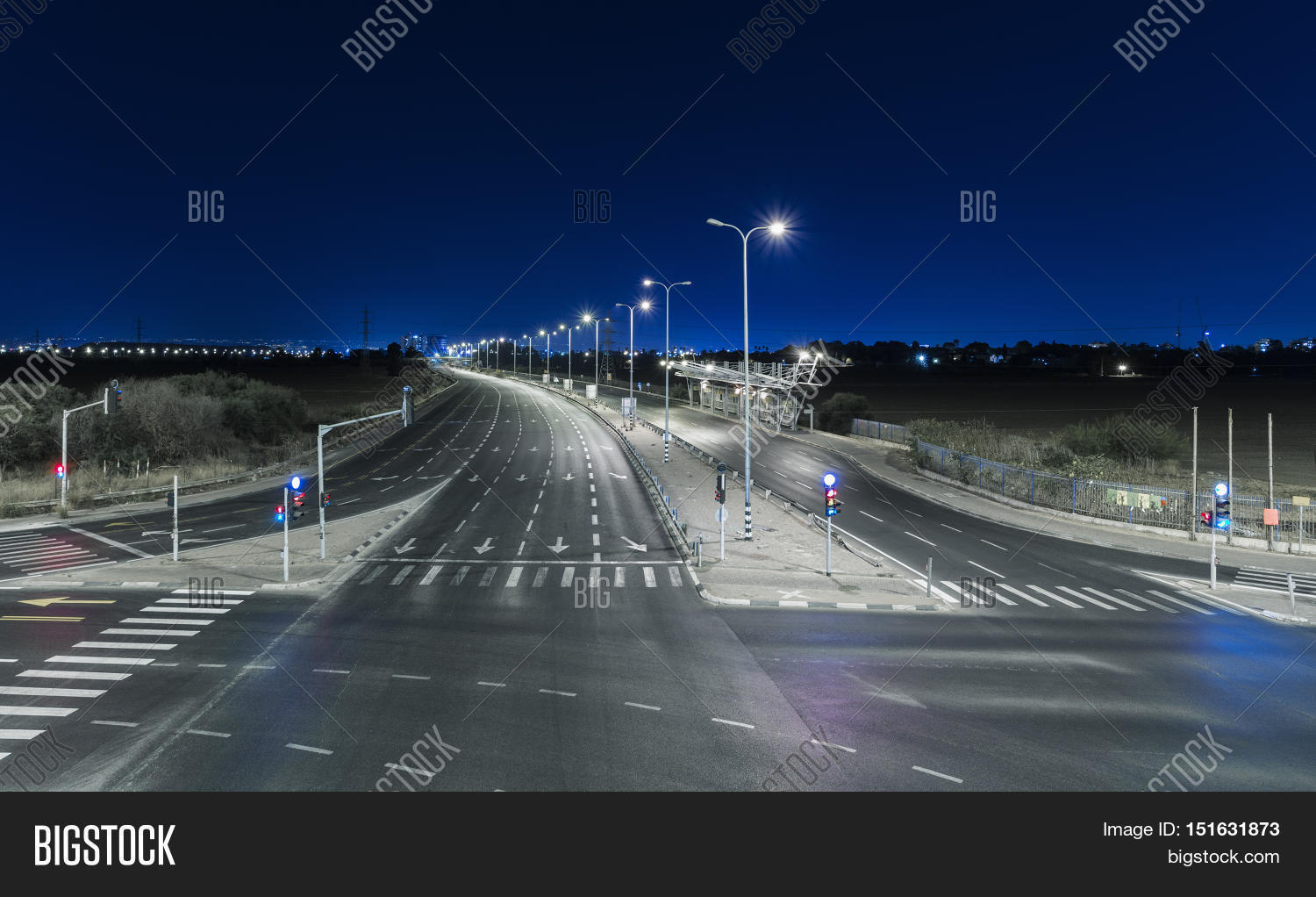 Empty Freeway Night - Image & Photo (Free Trial) | Bigstock
