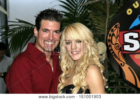 John Palyok and Dolly Neely at the finale for 'Survivor Vanuatu Islands of Fire' held at the CBS Television City in Hollywood, USA on December 12, 2004.