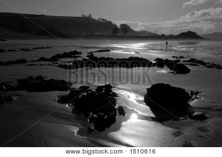Spiaggia Lone Walker In Tasmania