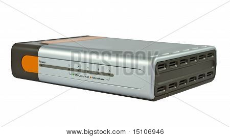 Ethernet-kapcsoló fehér háttér