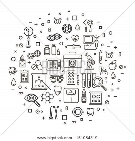 flat vector medical icon. hospitality minimalism. Stomatology, pharmacy