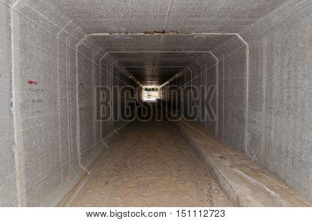 Wildlife passage. They are structures that allow animals cross human-made barriers safley. Picture taken in A-15 motorway Soria Spain