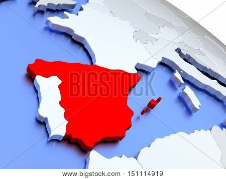 Spain On World Map