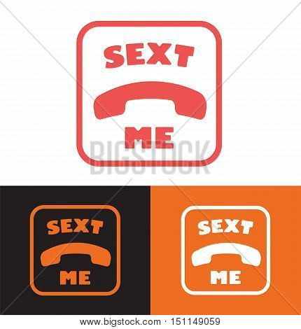 sext text phone message icon vector design