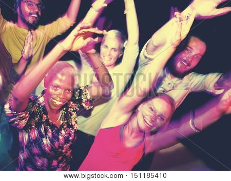 Group Of People Dancing Concept