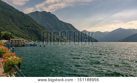 A wonderful view of the Iseo lake from Pisogne town.
