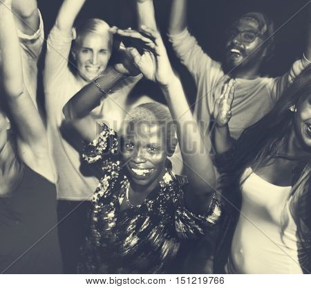 Group Of People Dancing Concept