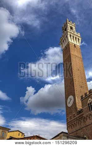 Palazzo Publico And Torre Del Mangia In Siena