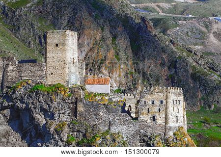 Medieval fortress of Khertvisi near the cave city of Vardzia Georgia