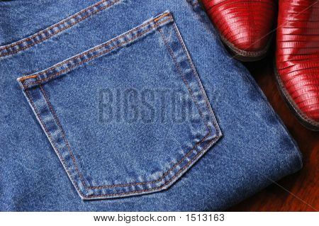 Niebieskie dżinsy & Boot