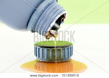 picture of a motor oil bottlecap shot in a studio