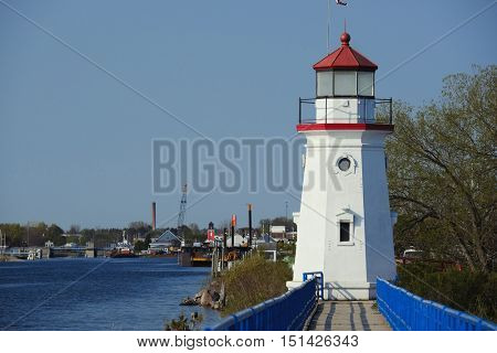 Cheboygan Crib Light, built in 1884, Lake Huron, Michigan, USA