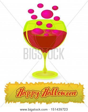 A glass of wine. Happy Halloween for your creativity