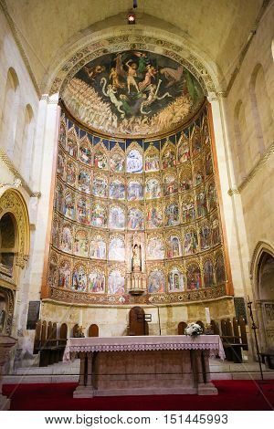 15Th Century Retable Of The Old Cathedral Of Salamanca