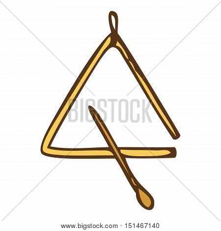 Music Instrument. Triangle Isolated on a White