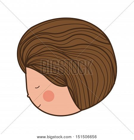 face profile man with eyesclosed vector illustration