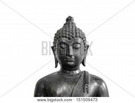 Buddha statue isolated on white background. Include clipping path.